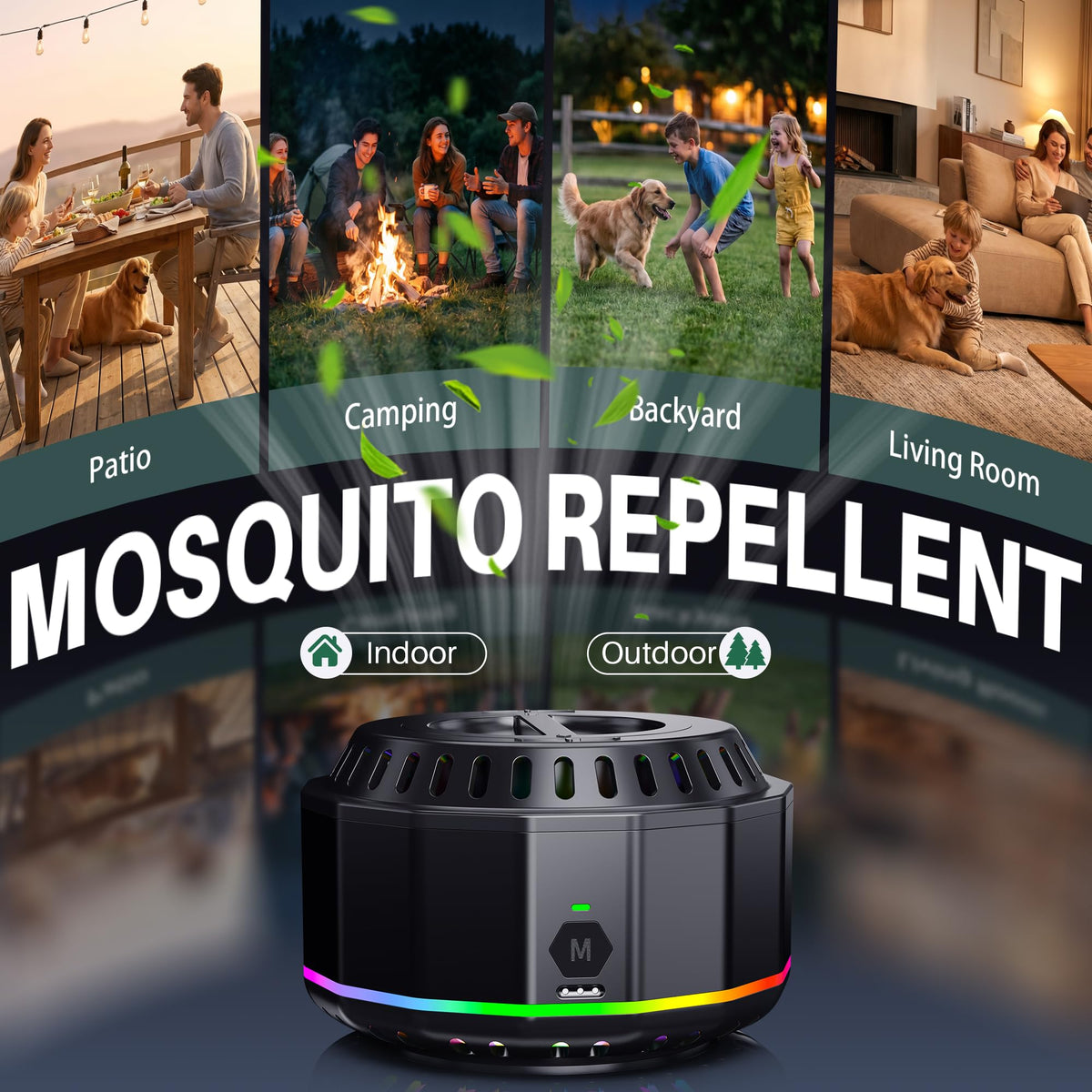 Electronic Mosquito Repellent Outdoor Patio Black 2 C419249