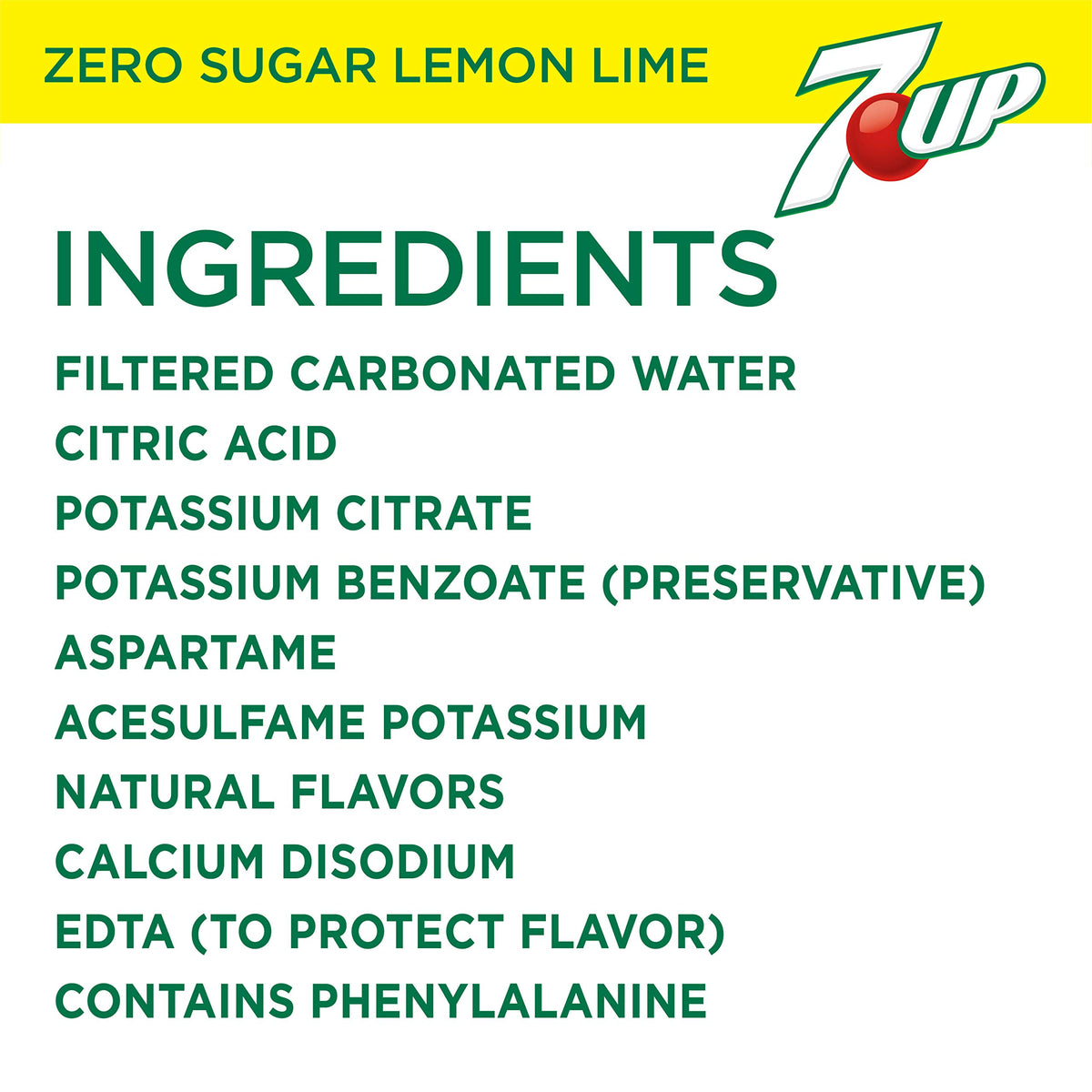 Zero Sugar 7-Up Soda, 12 Oz (Pack of 24) N287031