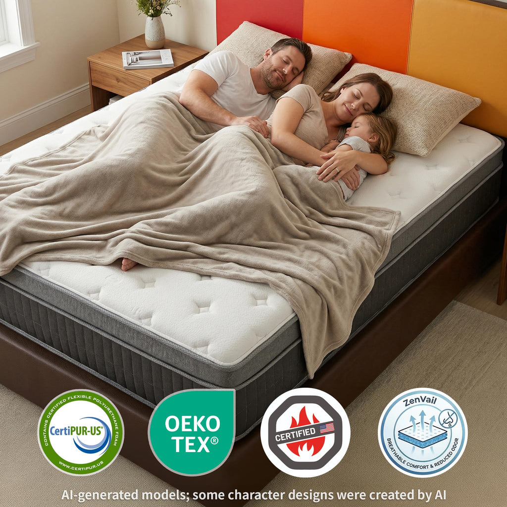 Full Size 12 Inch Medium Firm Hybrid Mattress N157