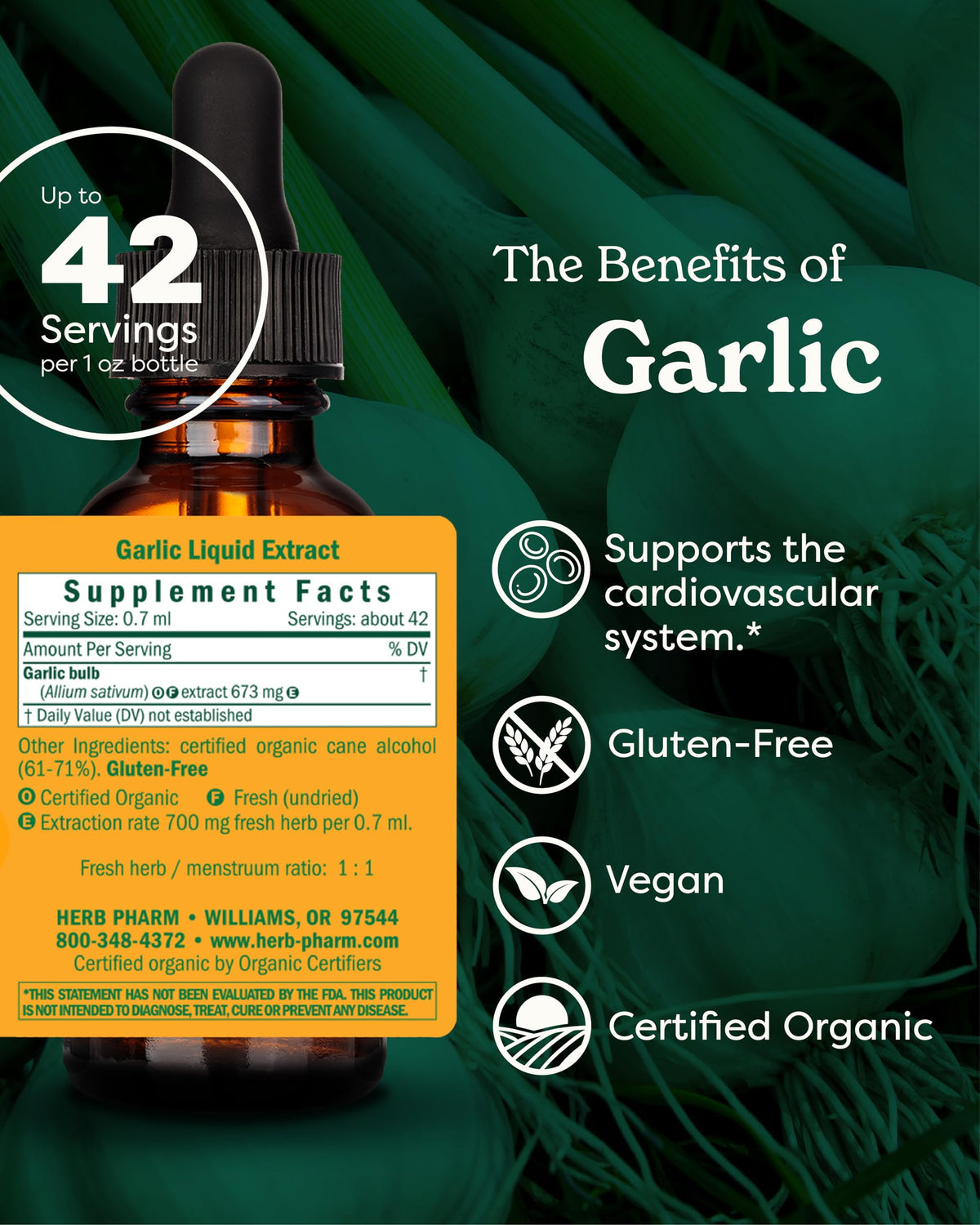 Organic Garlic Liquid Extract 1 Ounce F293