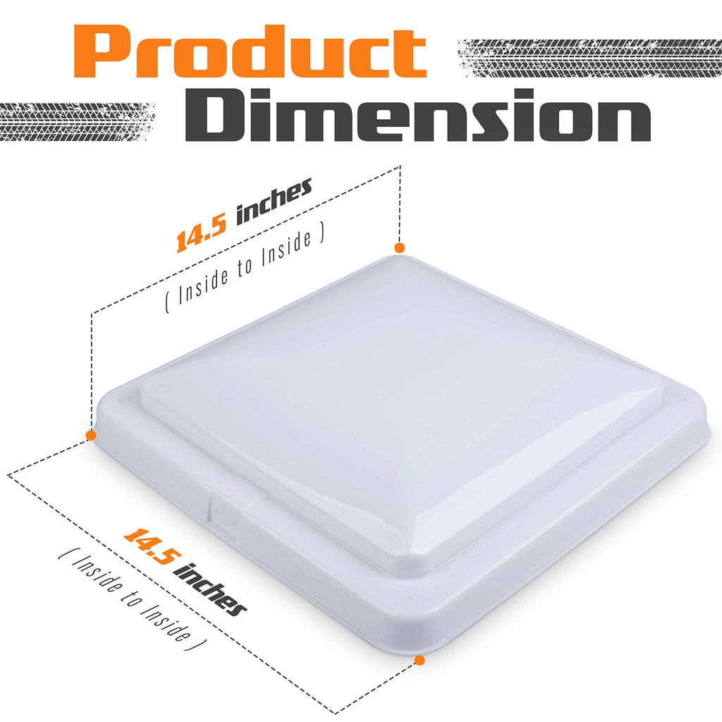 14 Inch RV Roof Vent 2-Pack White M39794