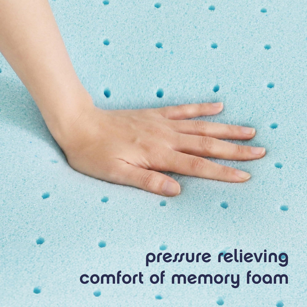 3 Inch Ventilated Memory Foam Mattress Topper, Twin E825304
