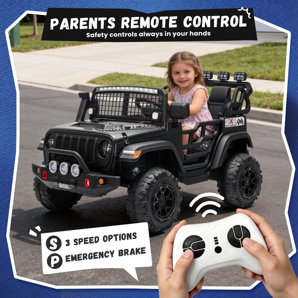 Black 2 Seater 24V Ride On Car T667