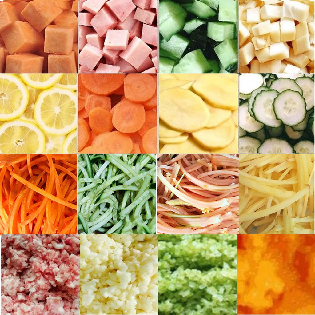 600W 4 in 1 Electric Vegetable Dicer with Dicing Molds Y746960