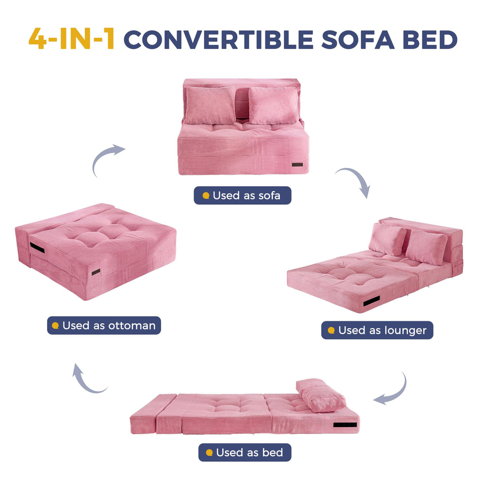 Convertible Sofa Bed with Pillow F770987