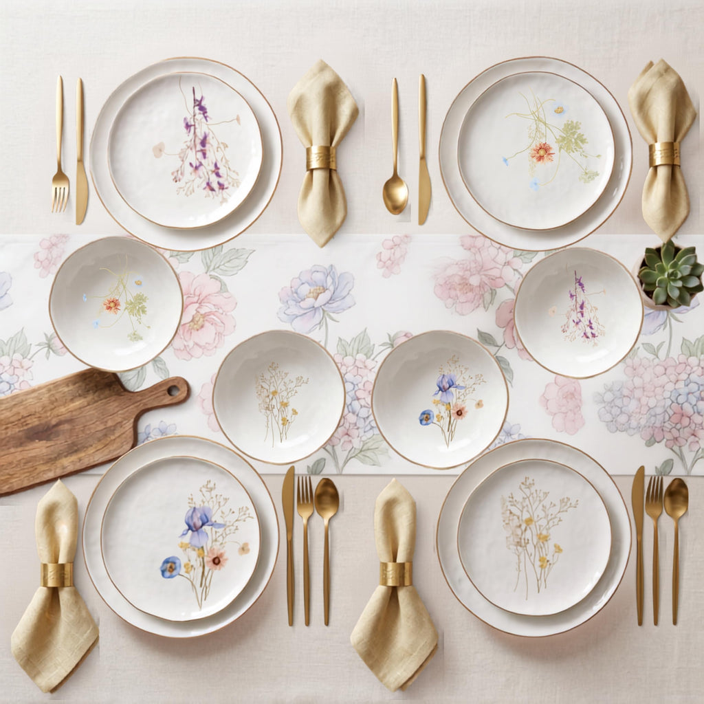 12-Piece Glossy White Porcelain Dinnerware Set for 4 U594