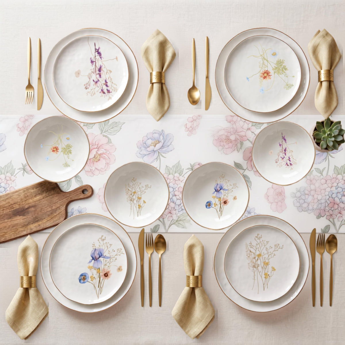 12-Piece Glossy White Porcelain Dinnerware Set for 4 U594