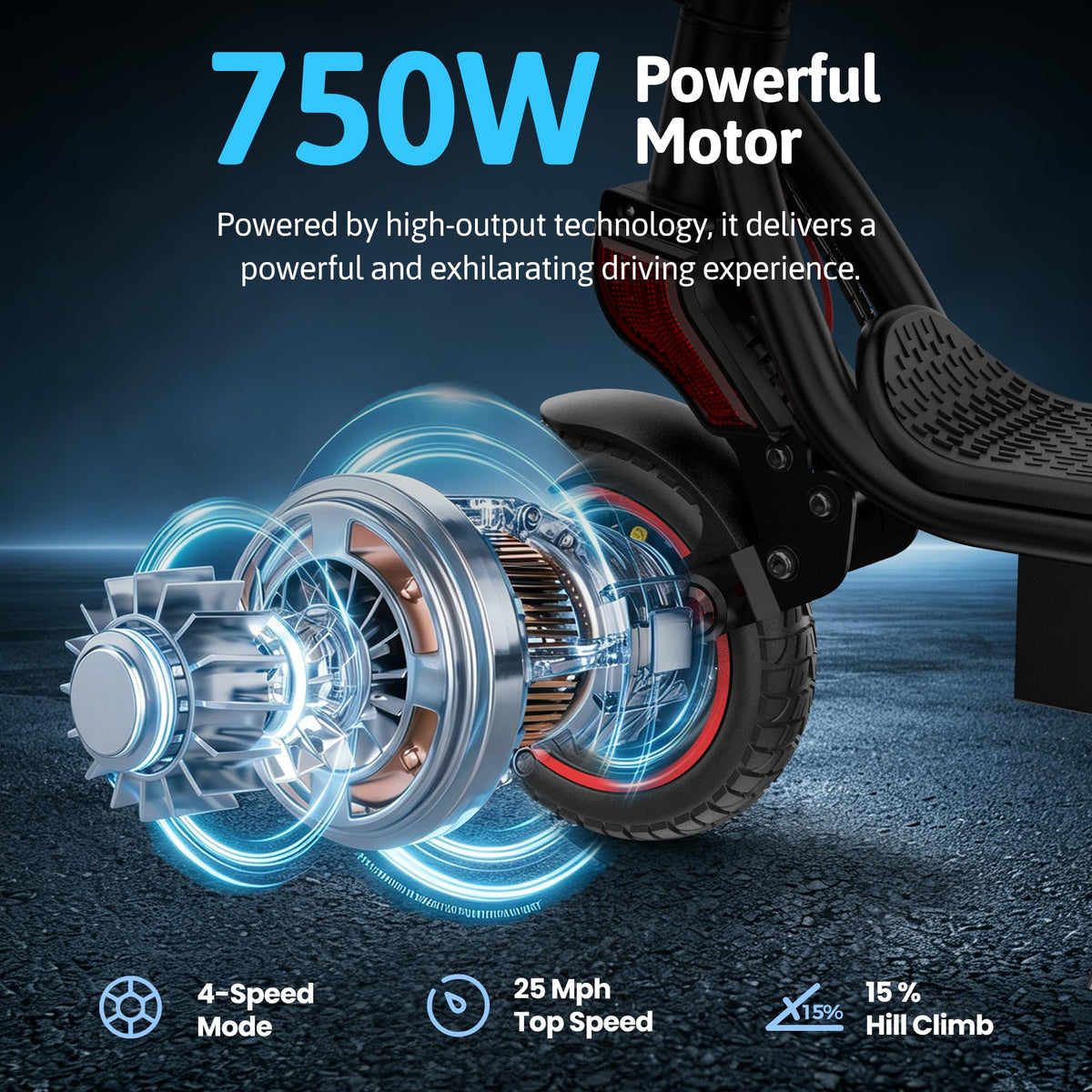 500W Electric Scooter with 10" Tires T395