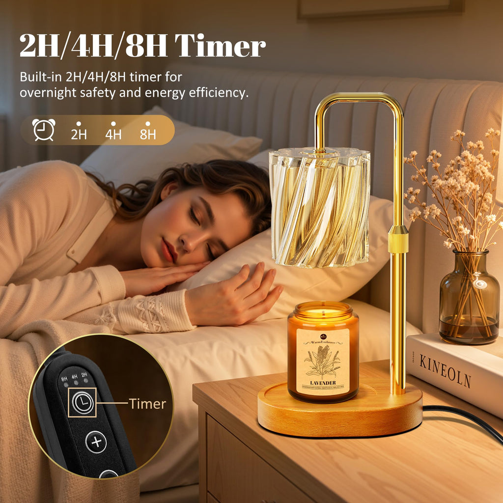 Candle Warmer Lamp Set with Scented Jar Candle & Timer P23914