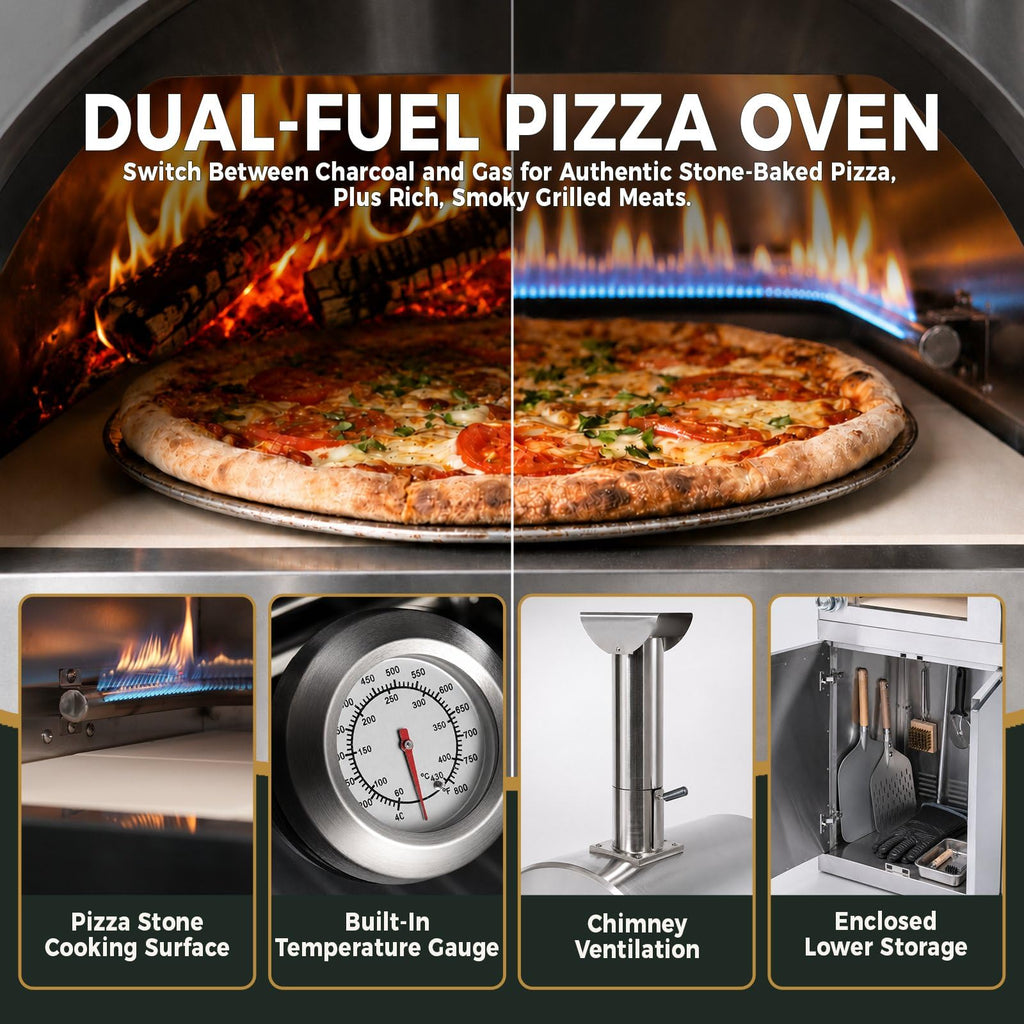 106" Propane BBQ Grill with Pizza Oven K4421