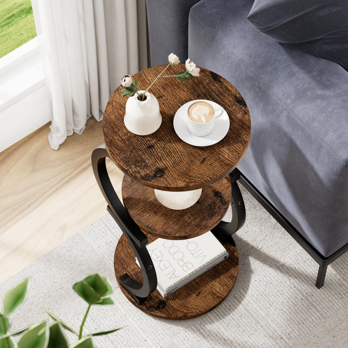 3-Tier Round Side Table W887042