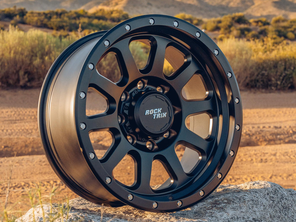 20x9 inch Off-Road Wheels 8x165.1 8x6.5 Bolt Pattern -12mm Offset Black Rims M54556