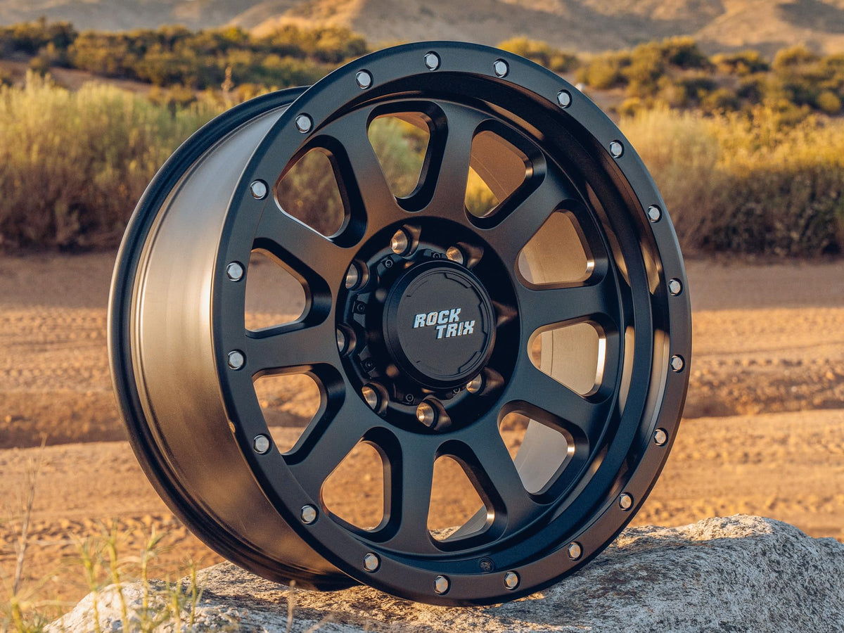 20x9 inch Off-Road Wheels 8x165.1 8x6.5 Bolt Pattern -12mm Offset Black Rims M54556