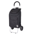Black Foldable Shopping Cart with Wheels and Removable Bag U387