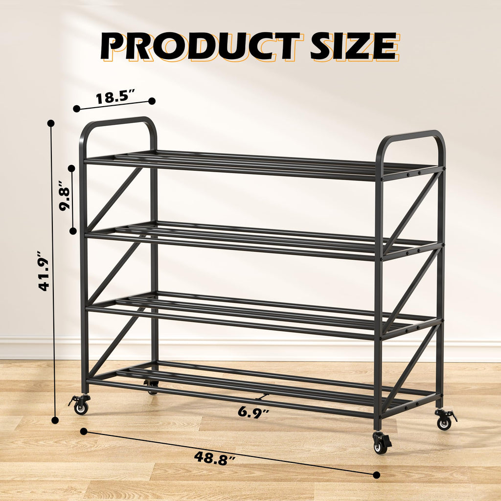 4-Tier 40-Ball Basketball Rack with Wheels X277098