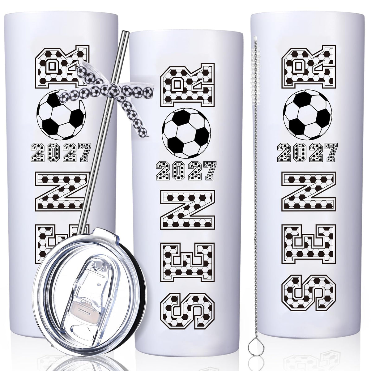 20 oz Soccer Tumblers Cups S8232