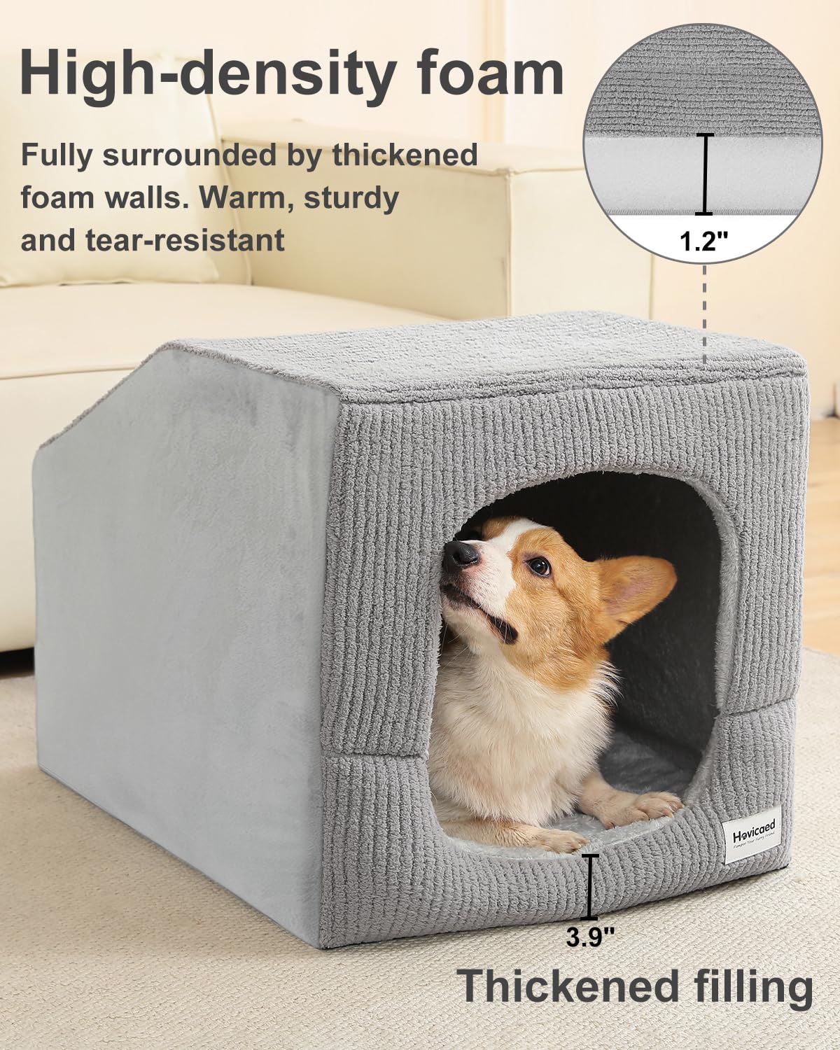 Small Dog House with Dog Cave Bed X121712