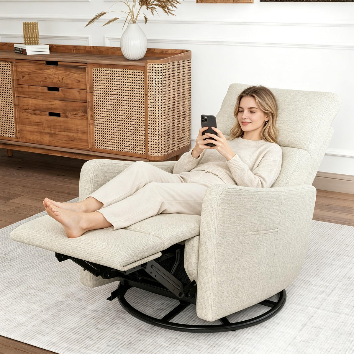 Power Swivel Recliner Chair with USB Charging Port V194506