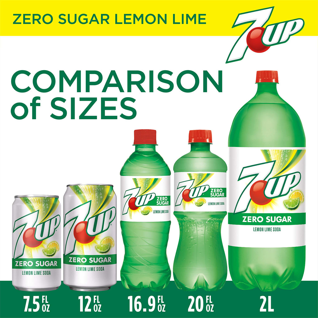 Zero Sugar 7-Up Soda, 12 Oz (Pack of 24) N287031
