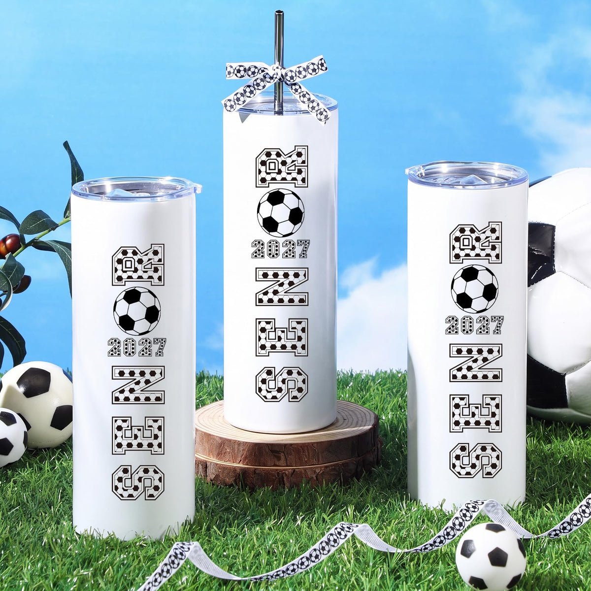 20 oz Soccer Tumblers Cups S8232