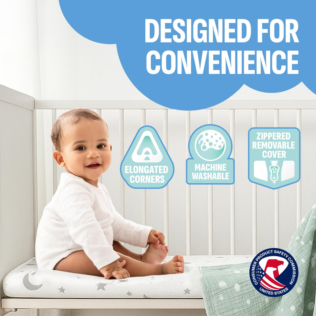38"x26"x1.5" Bamboo Cover Waterproof Gel Memory Foam Pack n Play Mattress P56779