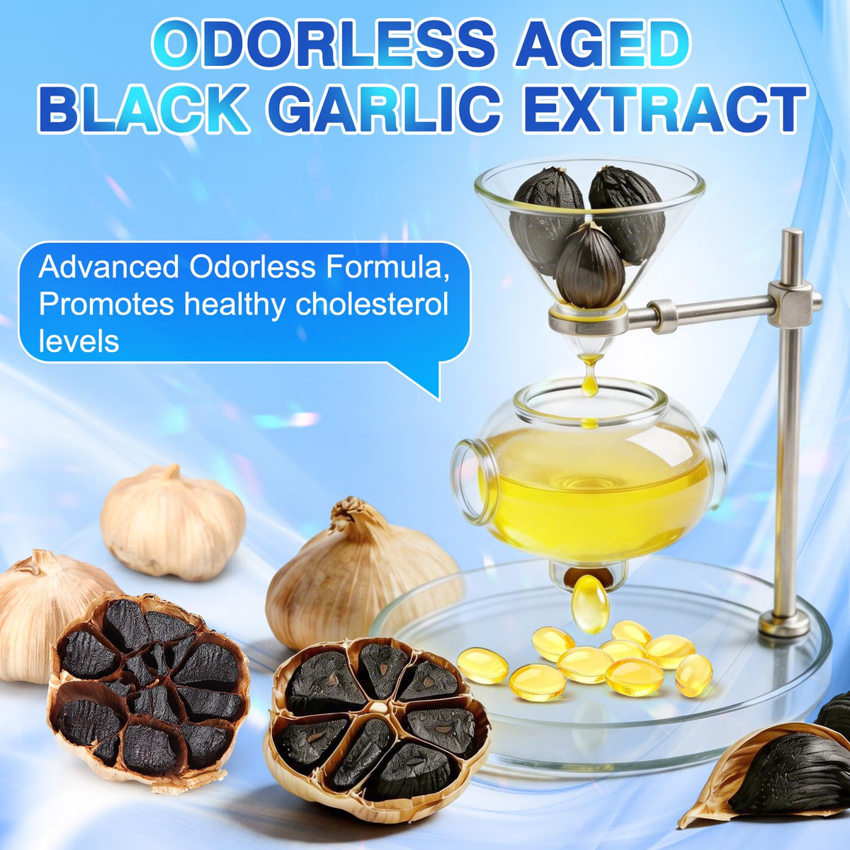 Odorless Organic Garlic Supplement 150 Softgels B3664