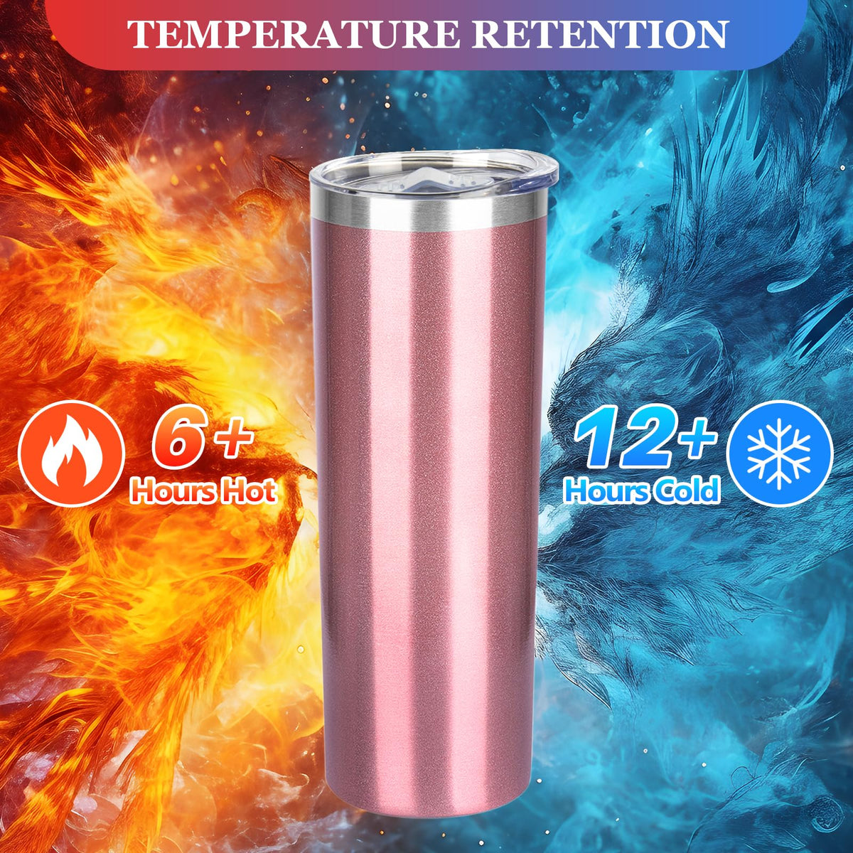 20 oz Stainless Steel Vacuum Insulated Tumbler with Lid and Straw Z847