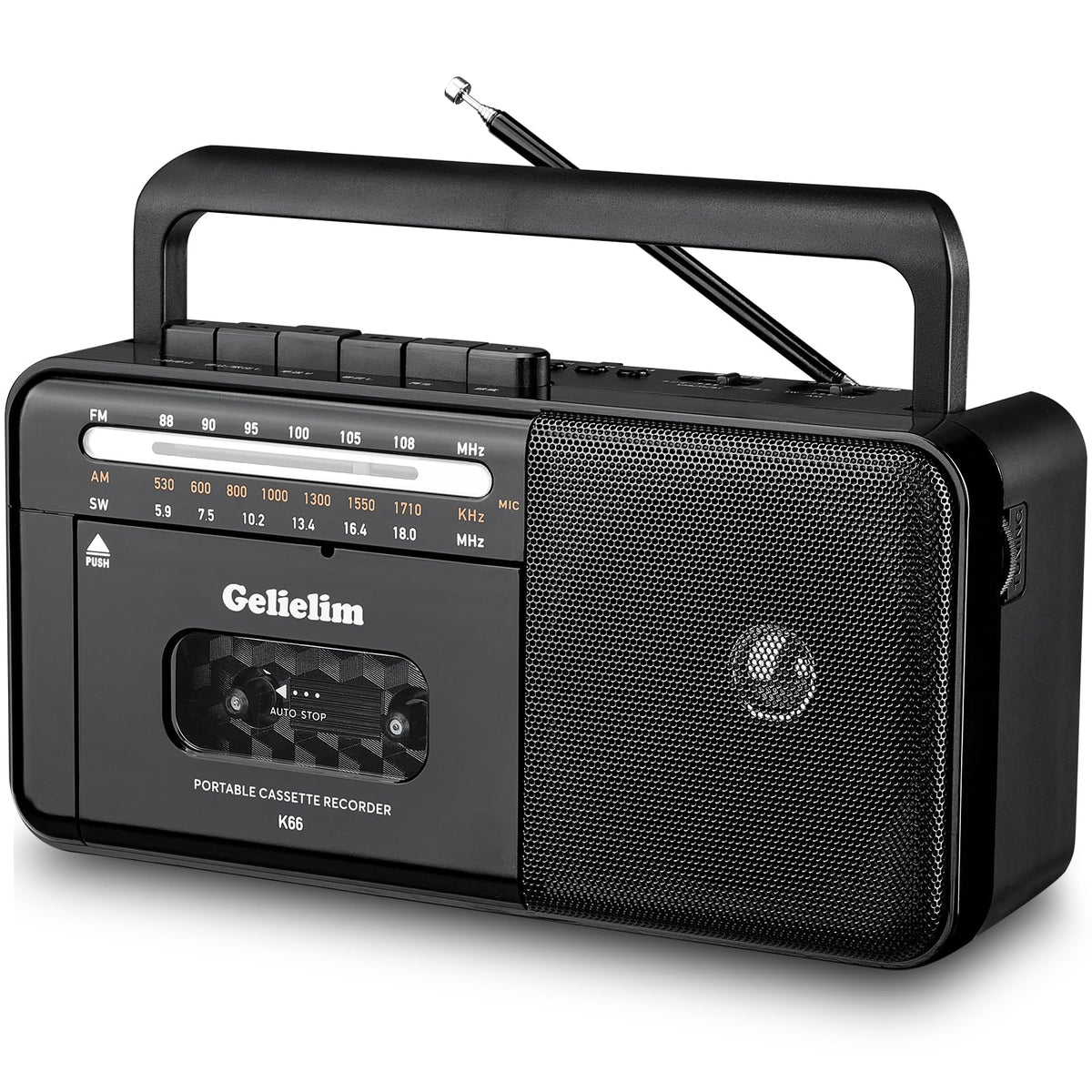 Cassette Tape Player Bluetooth Boombox AM/FM/SW Radio Stereo D668