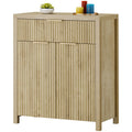 Natural Oak Storage Cabinet with Adjustable Shelves E85573