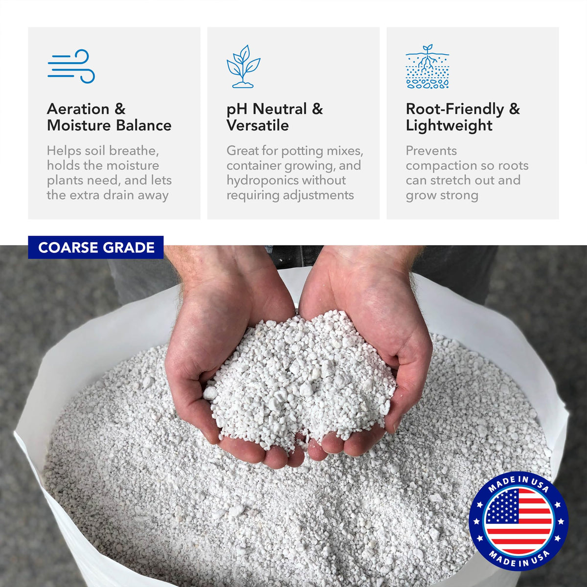 Perlite Coarse Horticultural Soil Amendment, 4 Cu Ft S22048