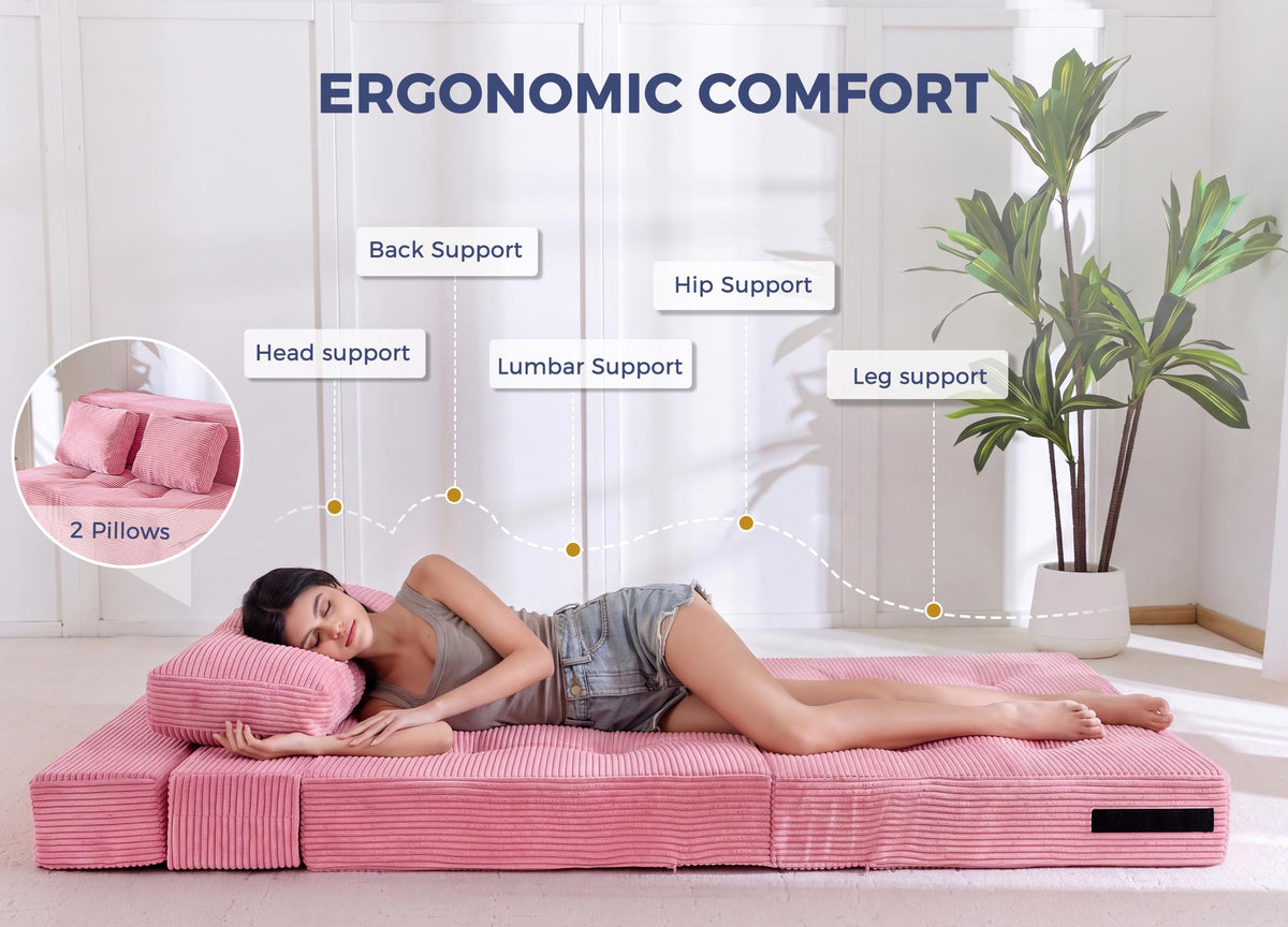 Convertible Sofa Bed with Pillow F770987