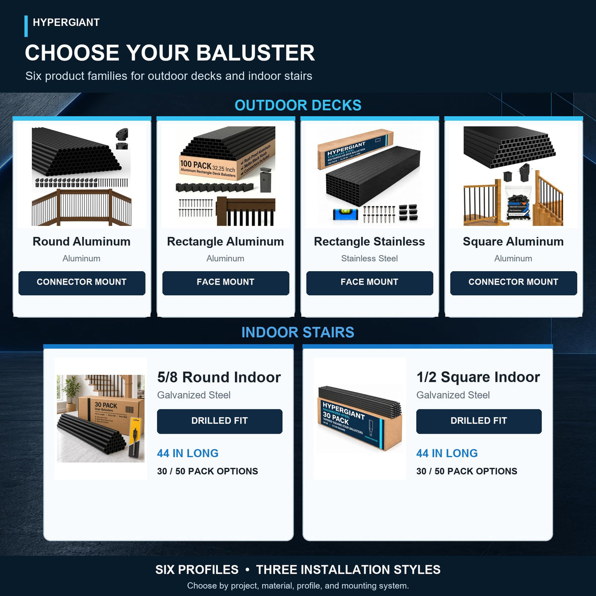 105 Pack 26" Black Aluminum Deck Balusters R16966