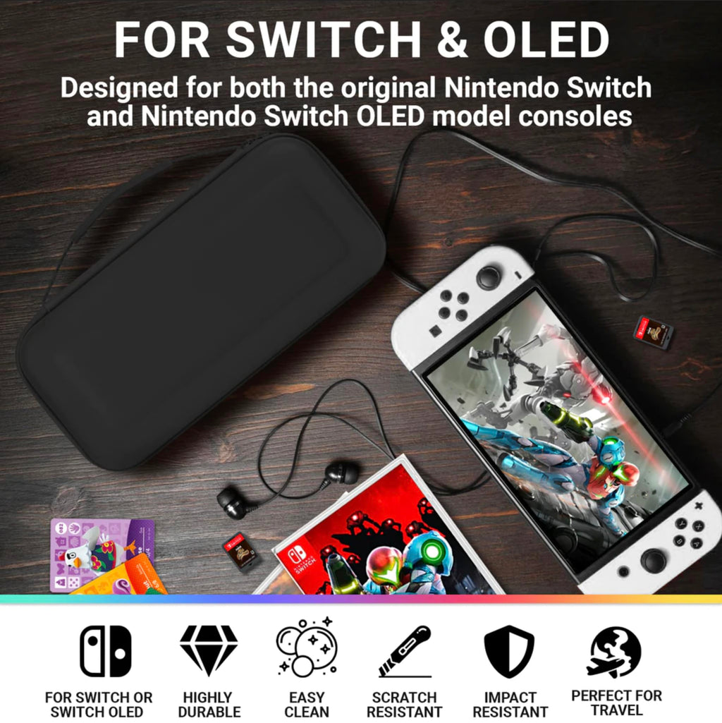 Screen Protector and Case Bundle with Tempered Glass and EVA Case O464