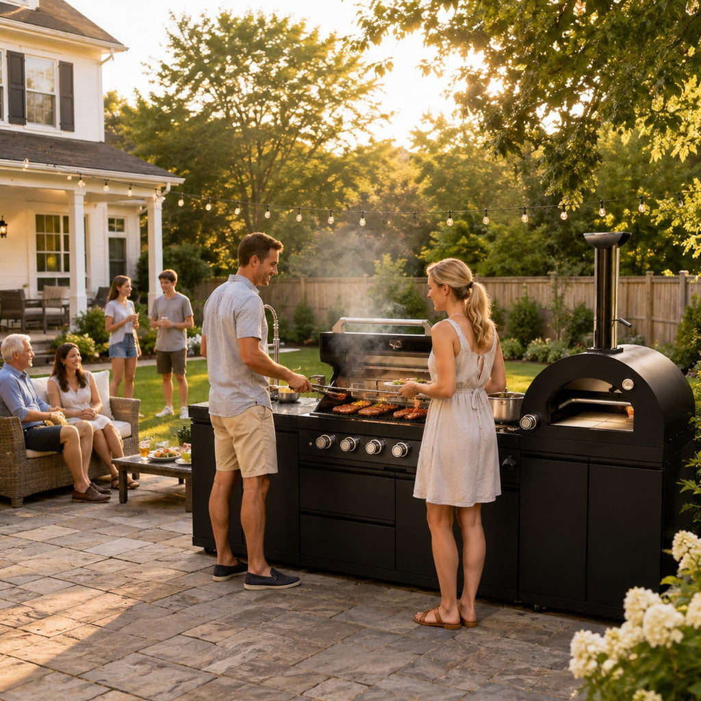 106" Propane BBQ Grill with Pizza Oven K4421