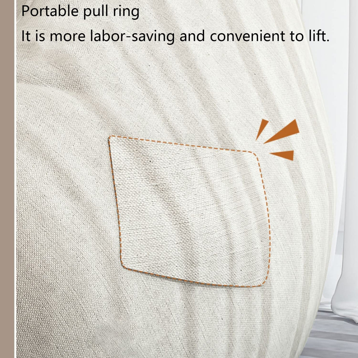 Washable Bean Bag Chair Cover Only 110 * 130cm Yellow P410
