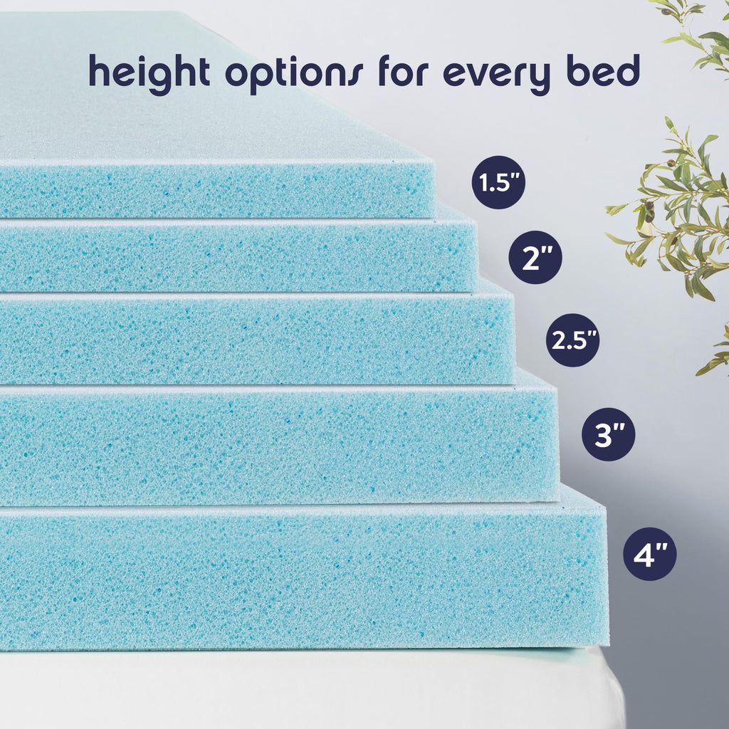3 Inch Ventilated Memory Foam Mattress Topper, Twin E825304