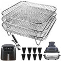 7 Inch Stackable Stainless Steel Air Fryer Rack, 3 Pcs S888