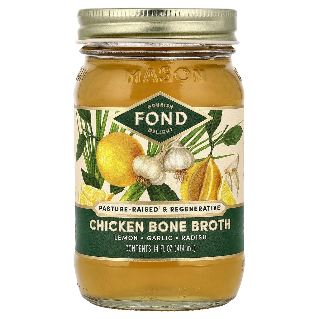 Chicken Bone Broth Lemon & Garlic 14 fl oz D978215