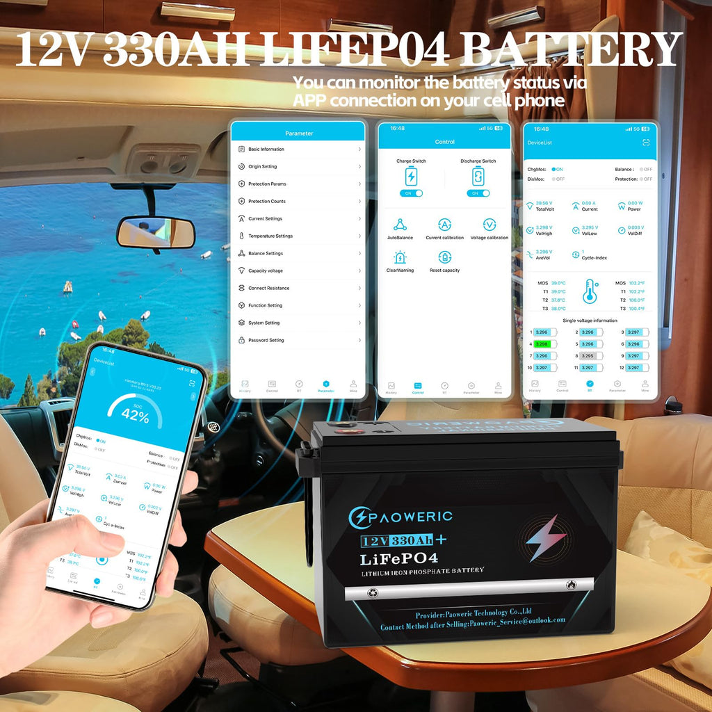 12V 300Ah LiFePO4 Battery with 200A BMS N197748