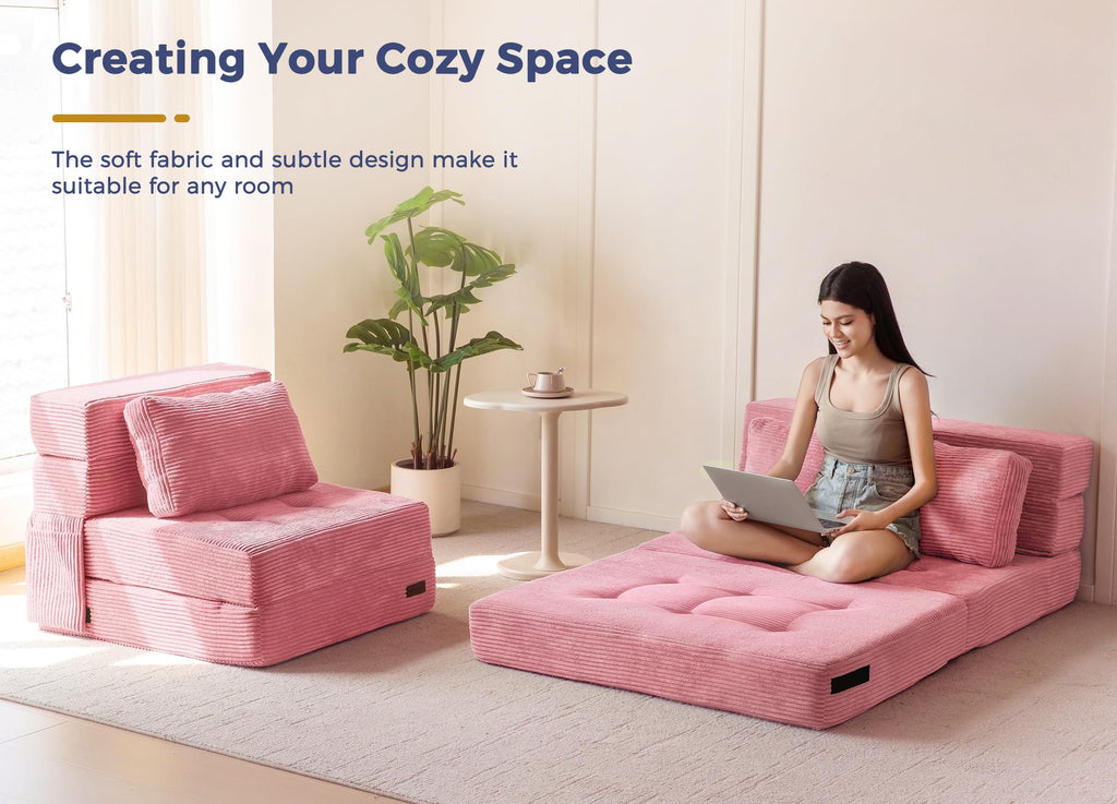 Convertible Sofa Bed with Pillow F770987