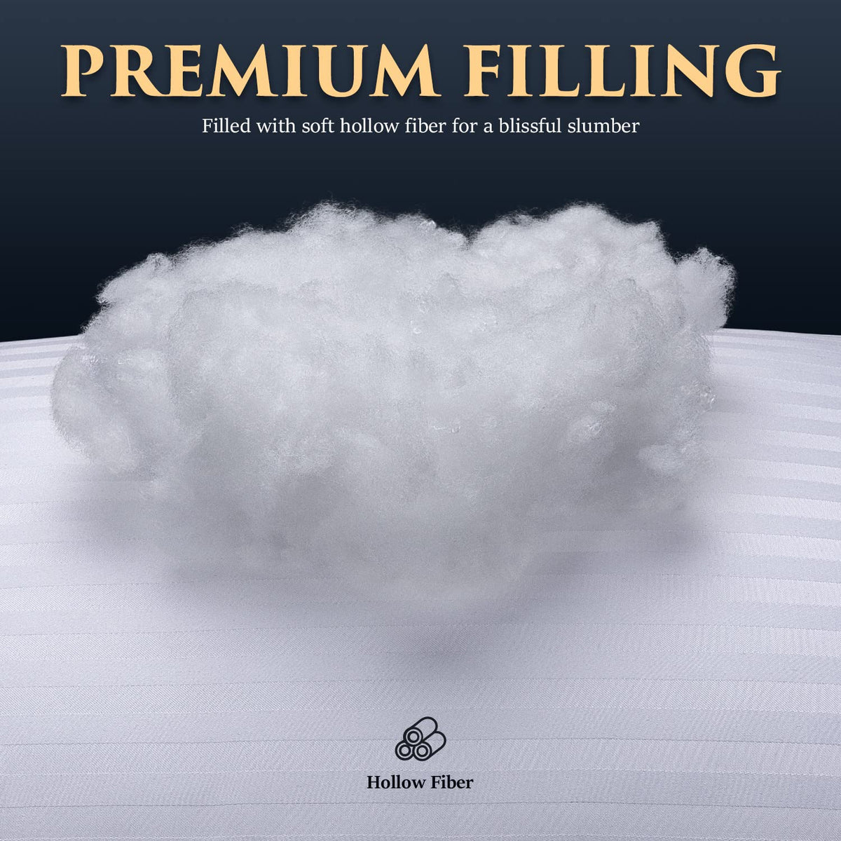 Queen Size Microfiber Bed Pillows Set of 2 O711