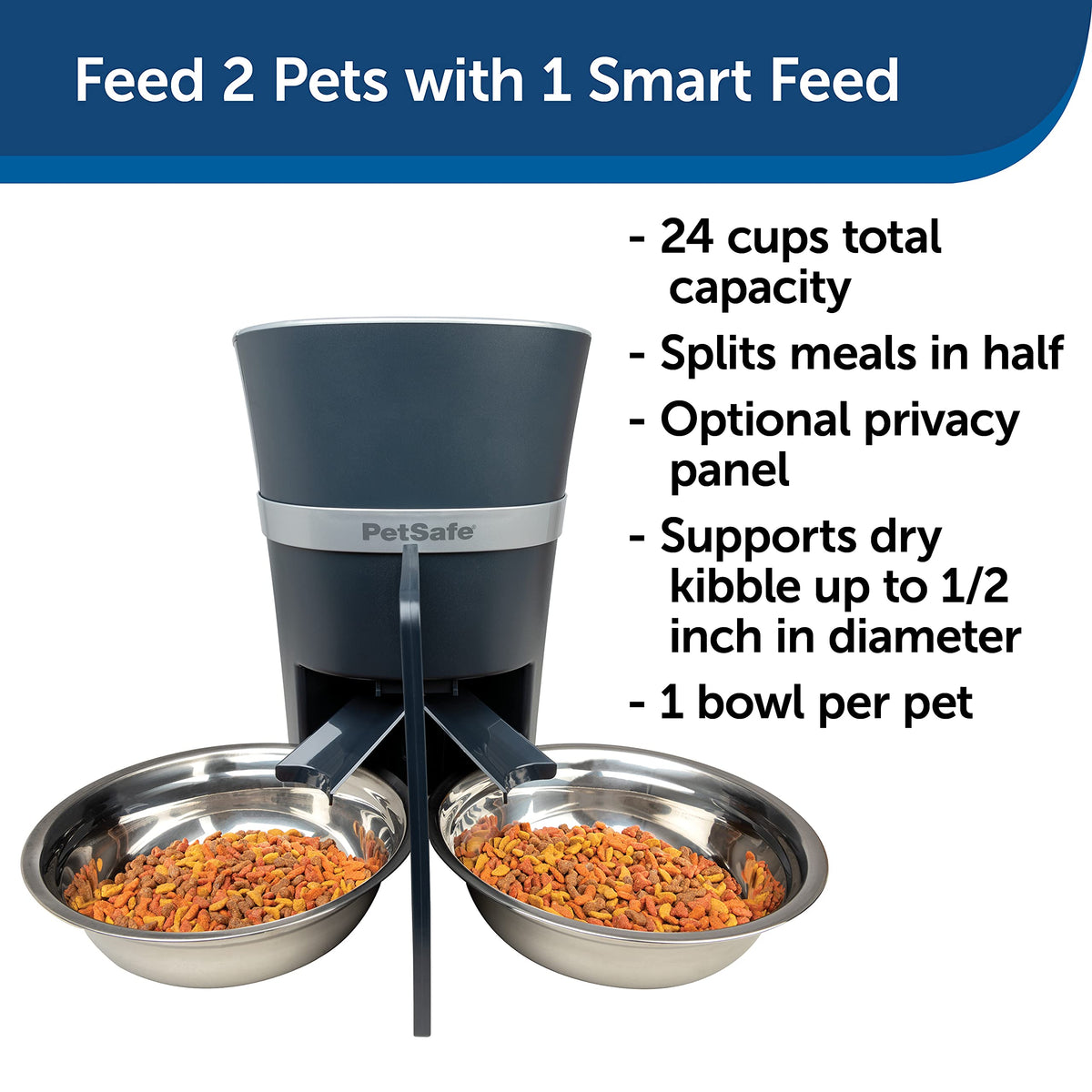 Automatic Pet Feeder with 2-Pet Meal Splitter Y323273
