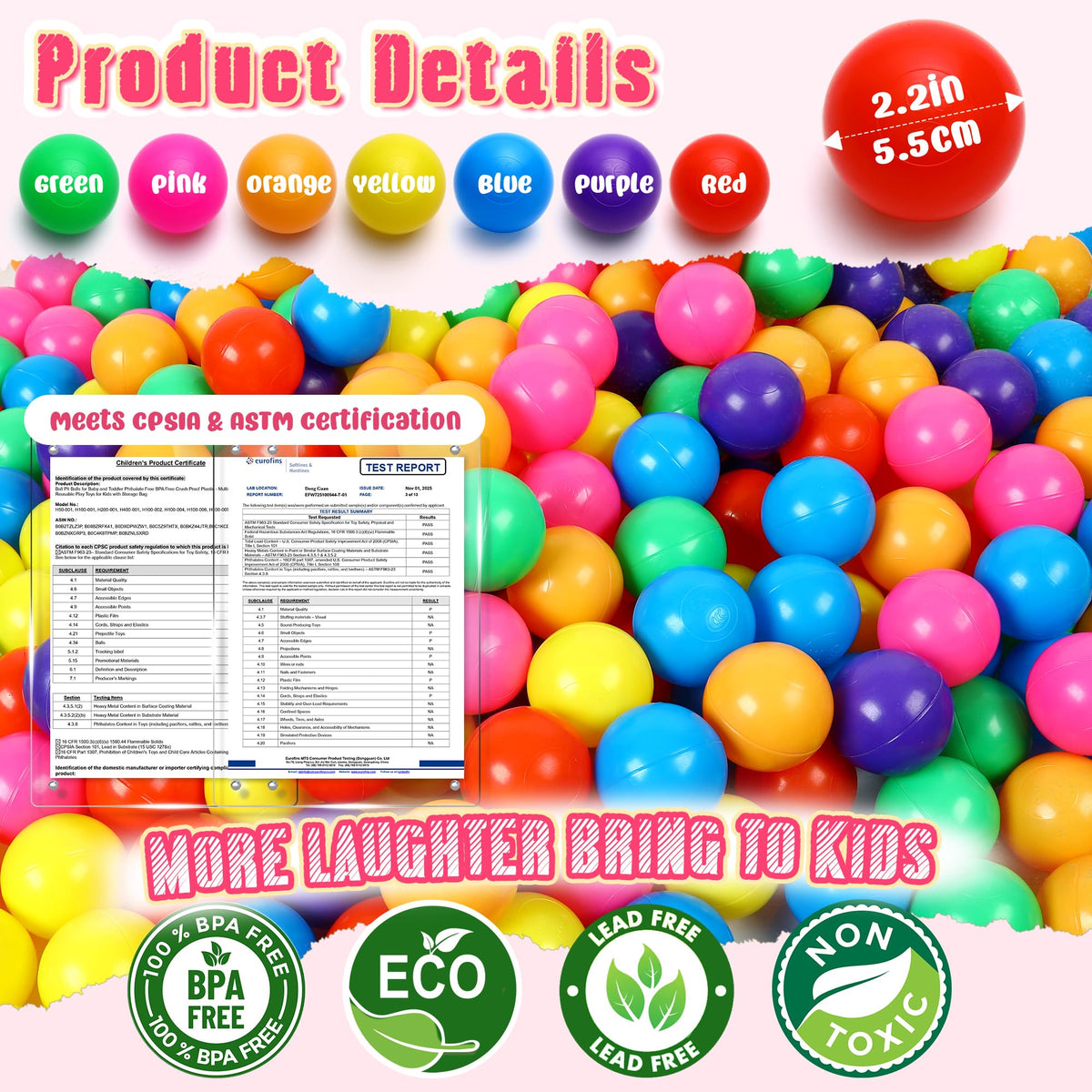 Plastic Ball Pit Balls V6789