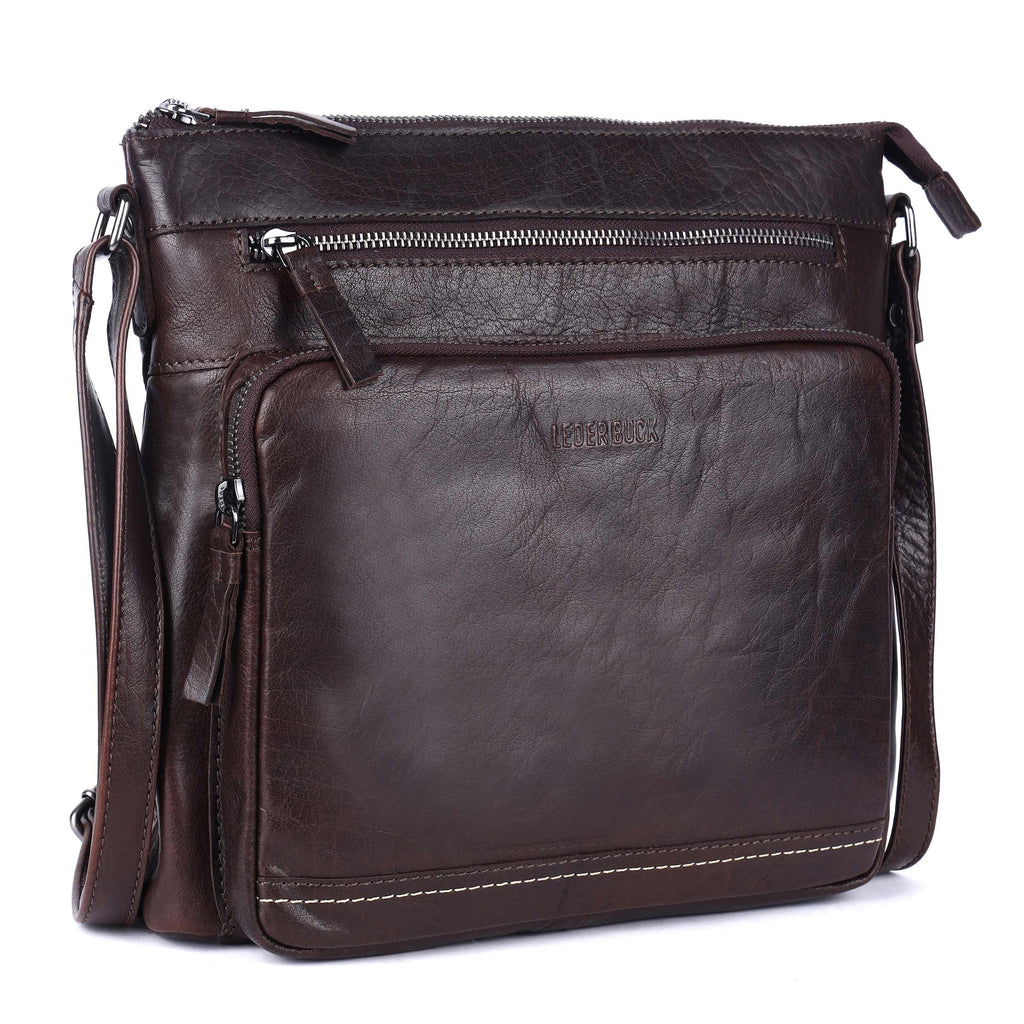 Extra-Large Genuine Leather Crossbody Purse Y244