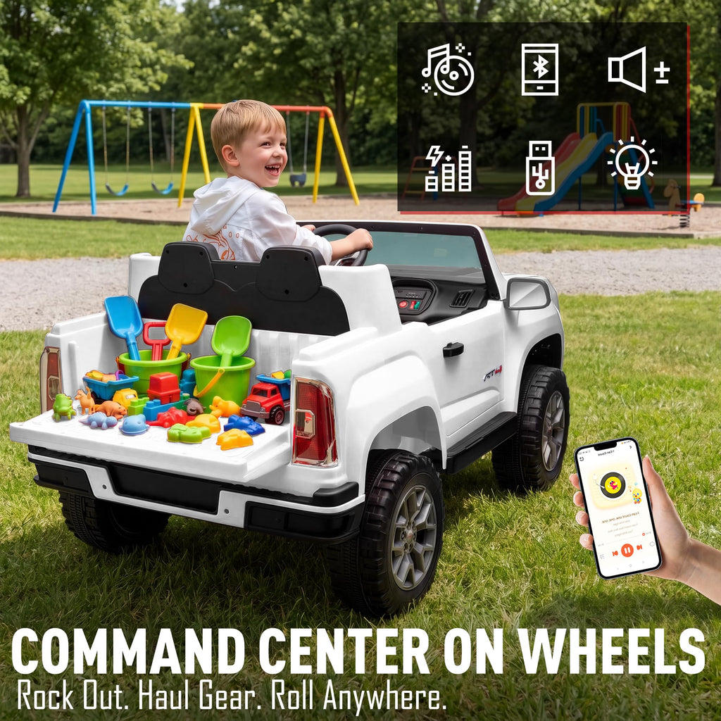 24V 2 Seater Ride On Car White J68773