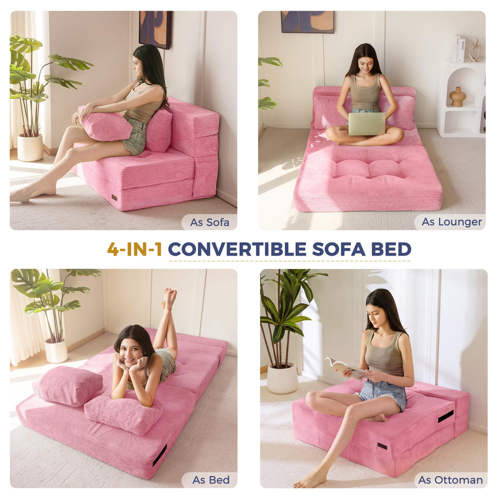 Convertible Sofa Bed with Pillow F770987